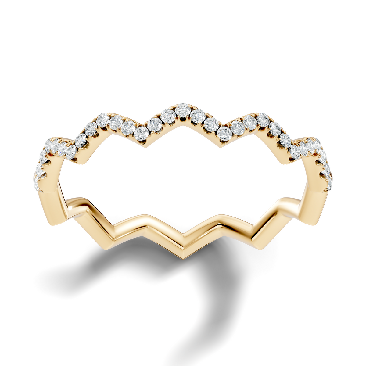 Side profile view displaying the smooth 2.95mm band width and 1.61mm profile height engineered for comfortable daily wear. Available in personalized 10k solid gold, 14k gold, 925 silver, and platinum finishes. Versatile wedding band option featuring customizable 1ct to 2ct moissanite or lab grown diamond sets.