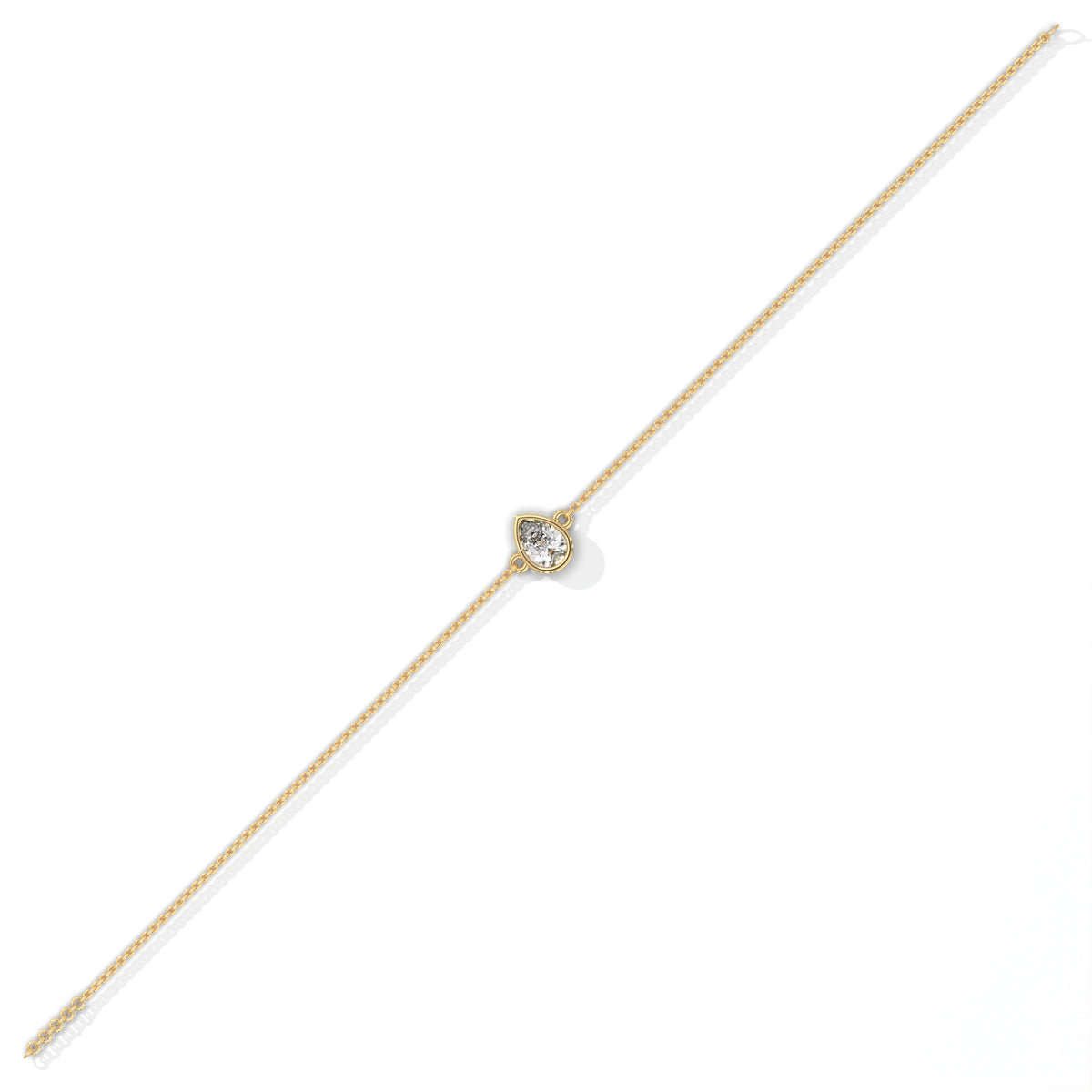 Angled light performance shot showcasing D-F color, VVS1 clarity 7x5mm pear stone in 925 sterling silver with crisp fire and scintillation. Perfect affordable luxury anniversary gift for women. Available custom in 10k/14k gold, 925 silver, platinum, stone sizes 1ct to 10ct tcw, and stone variation moissanite or lab grown diamond.