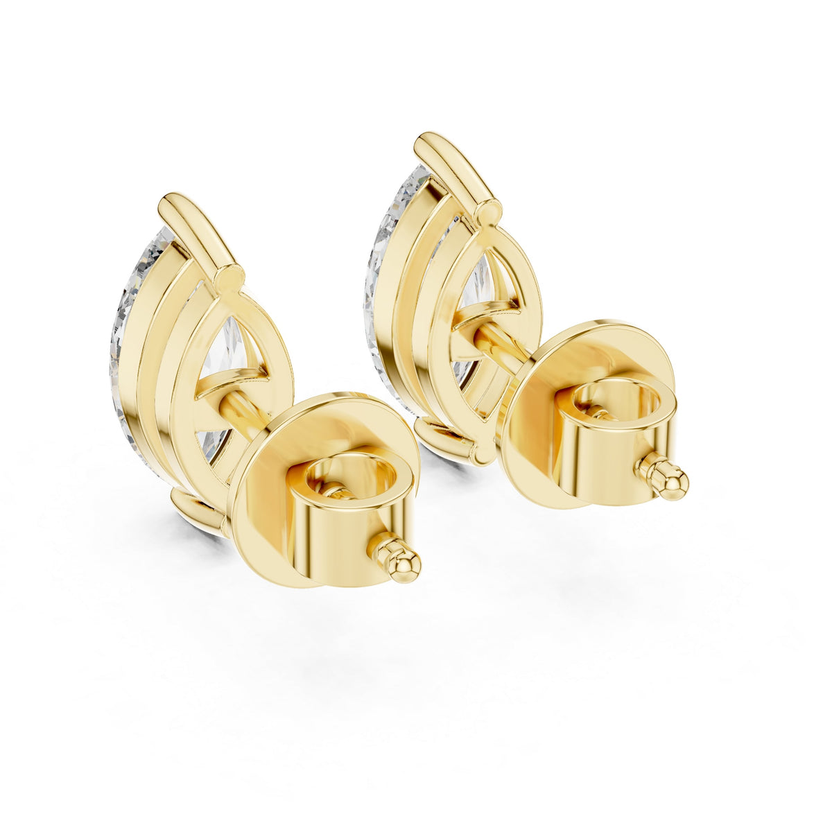 Side profile showing ultra-low 4.20mm profile height with secure wire basket framework. Fits comfortably alongside any wedding band in 10k solid gold, 14k gold, 925 silver, or platinum. Custom made with 1.0ct to 2.0ct moissanite or lab grown diamond options.
