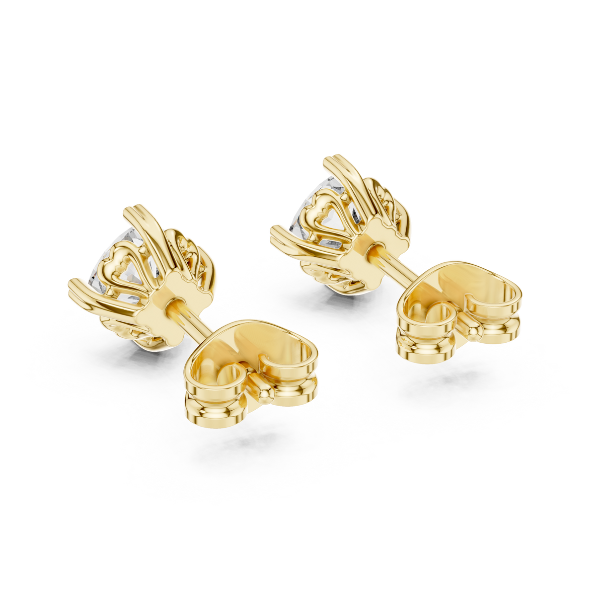 Three-quarter perspective highlighting vintage cushion facet fire with D-E color and VVS clarity. Elegant anniversary gift or bridal jewelry in 925 sterling silver, 10k gold, 14k gold, or platinum. Choose moissanite or lab diamond.