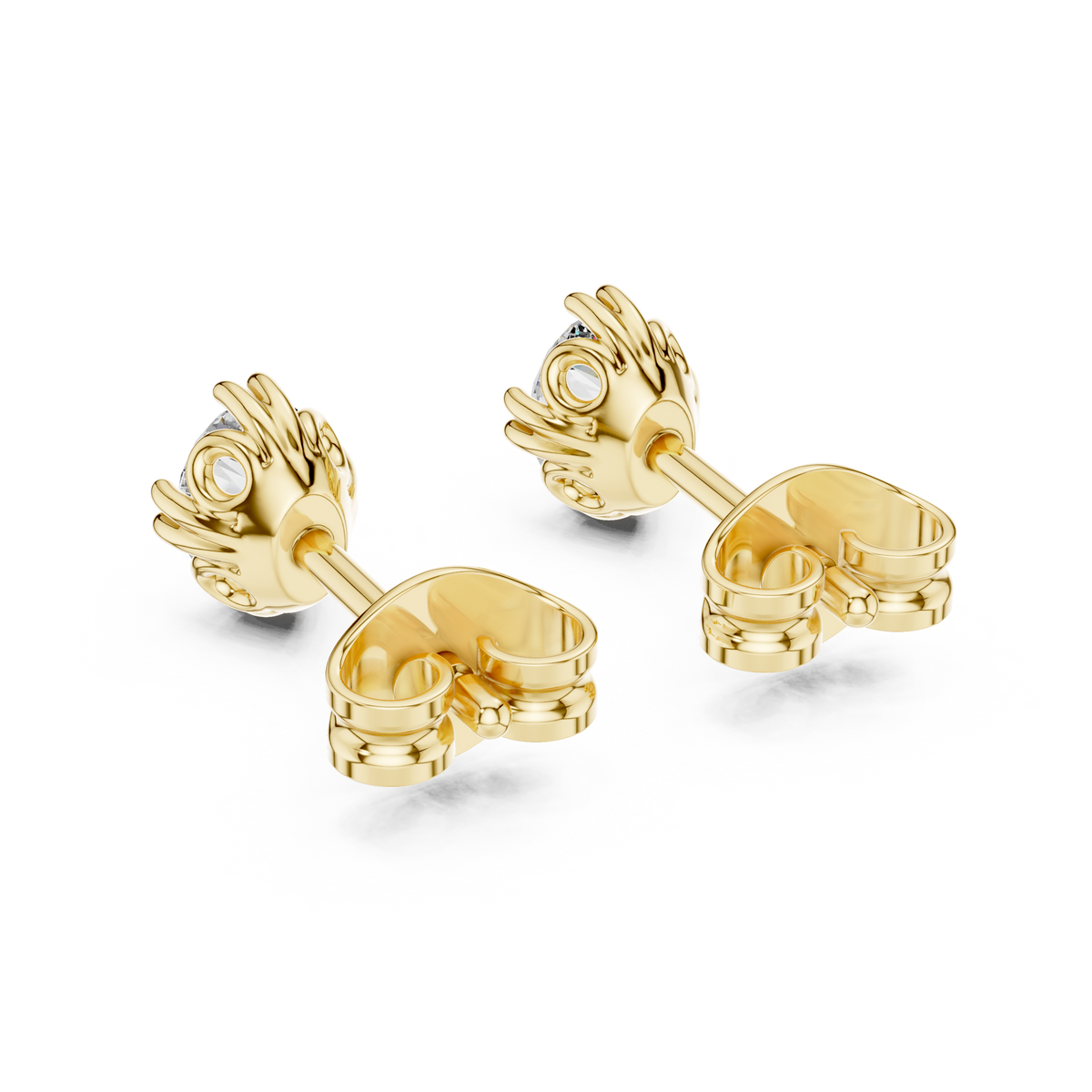 Three-quarter perspective highlighting oval facet fire with D-E color and VVS clarity. Elegant anniversary gift or bridal jewelry in 925 sterling silver, 10k gold, 14k gold, or platinum. Choose moissanite or lab diamond.