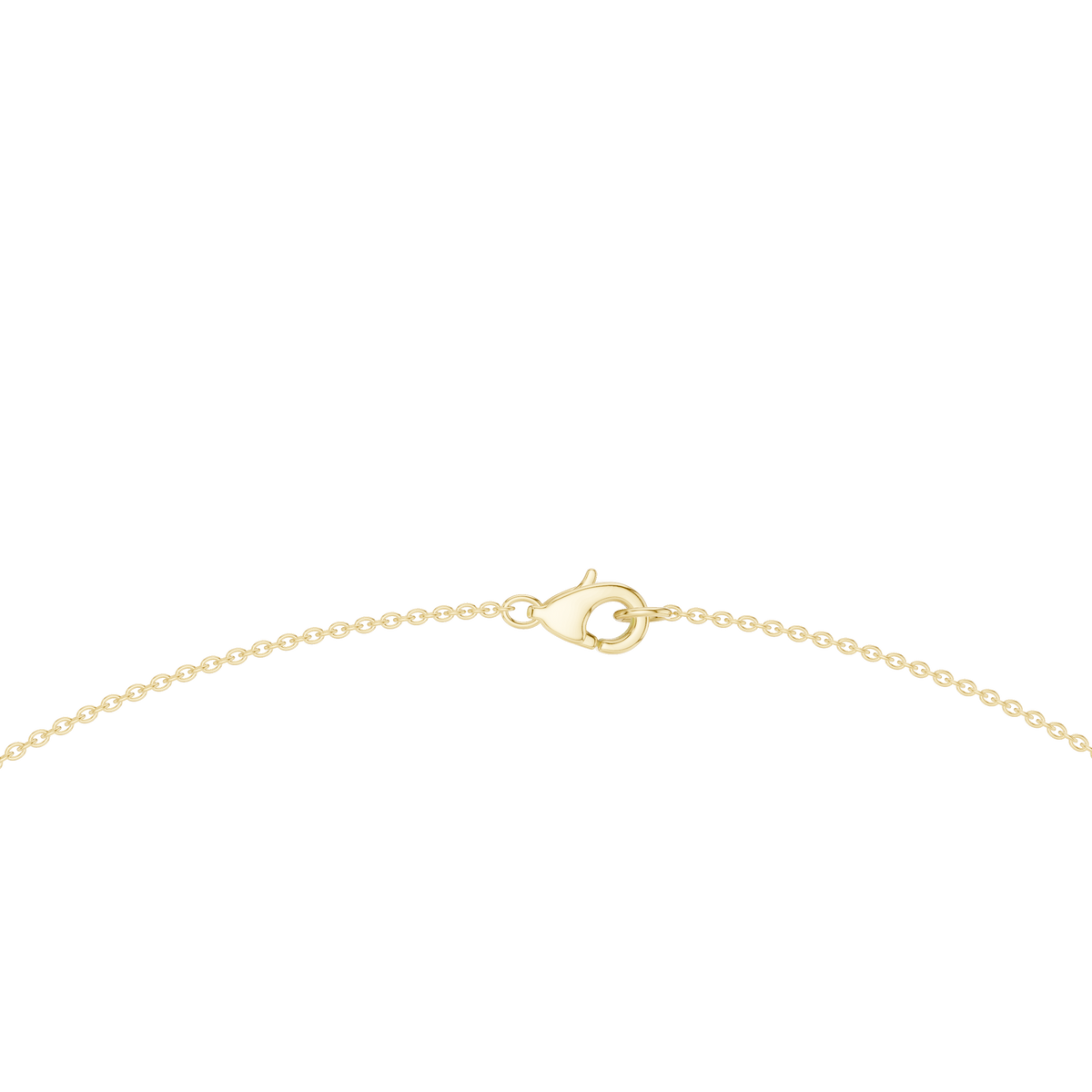 On-neck shot showing realistic scale of continuous pear drop tennis choker on model finger shot layout. Perfect women's necklace true to size. Ideal anniversary gift or wedding jewelry available in 10k 14k gold, 925 silver, platinum with 1ct-2ct moissanite or lab grown diamond.