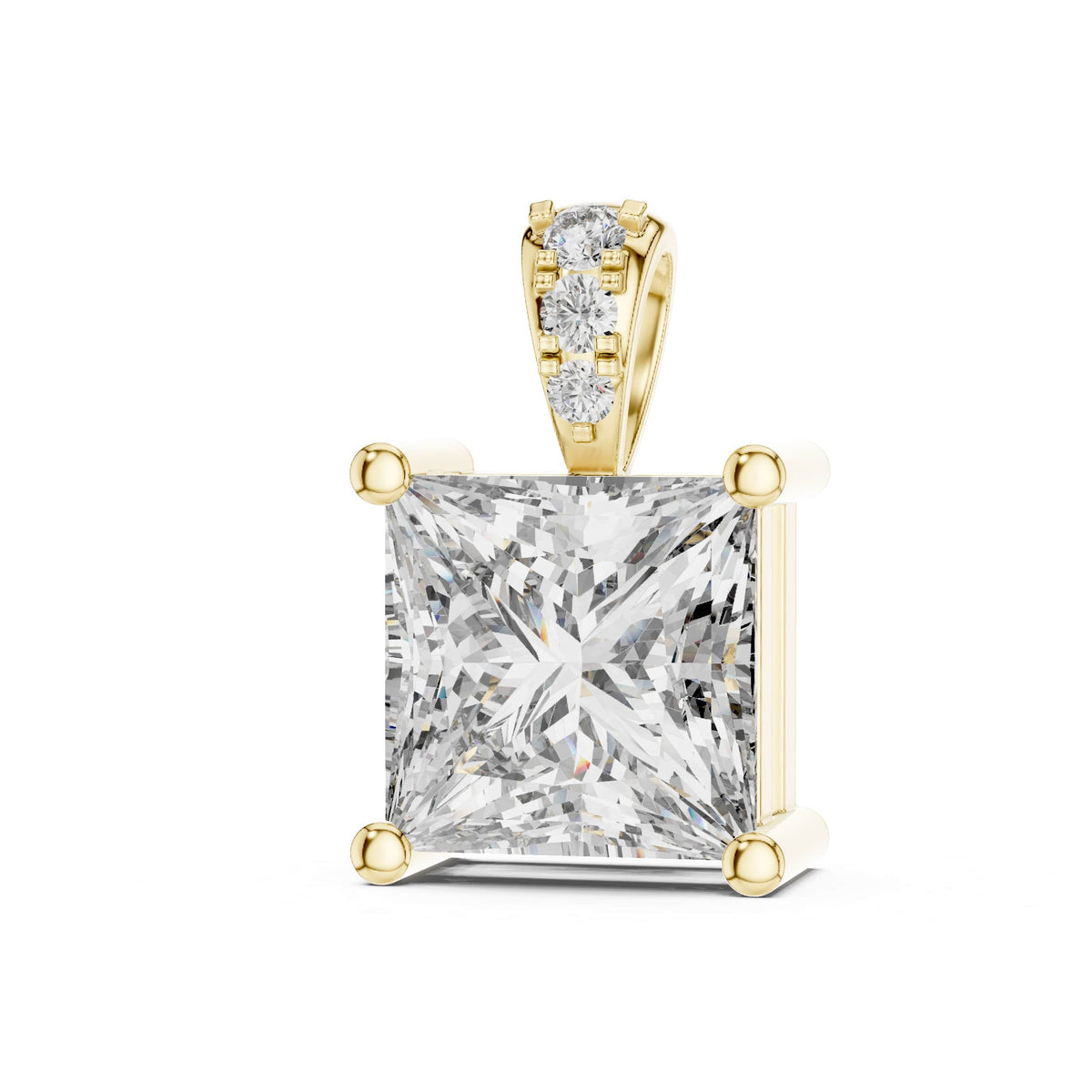 Side profile highlighting the 6.62mm height, micro-prong detailing, and 10k solid gold construction for a secure profile. Choose from custom metal variations including 10k/14k gold, 925 silver, or platinum with 1ct to 2ct moissanite or lab grown diamond options.